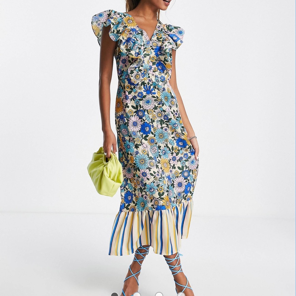 Beautiful and Colorful Maxi Length Dress